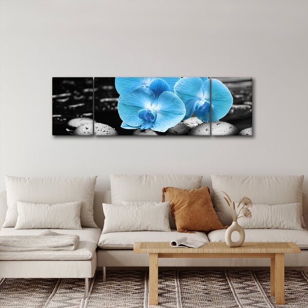Obraz - Niebieska Orchidea (170x50 cm)
