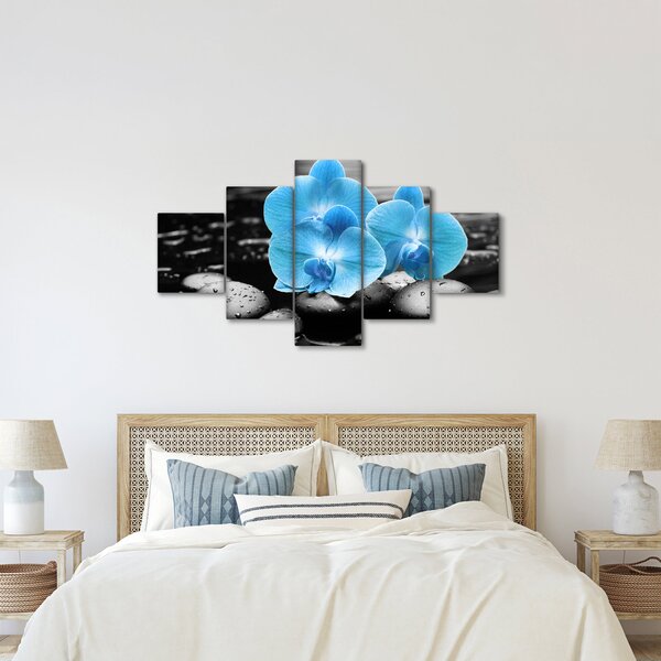 Obraz - Niebieska Orchidea (125x70 cm)