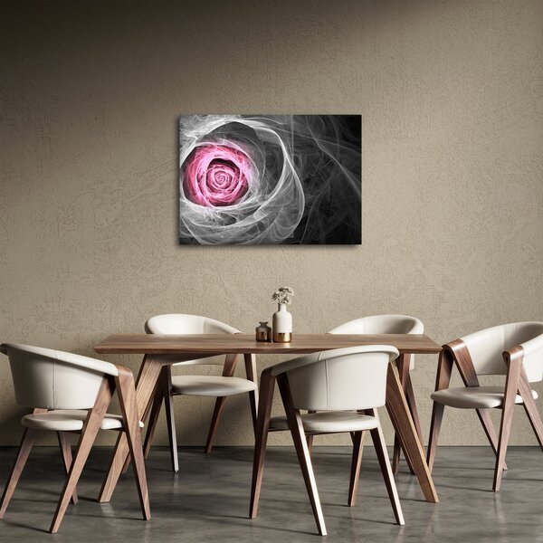 Obraz - Róż abstrakcyjny, fuksja (70x50 cm)