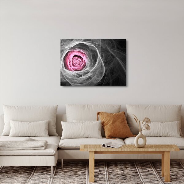 Obraz na szkle - Róż abstrakcyjny, fuksja (70x50 cm)