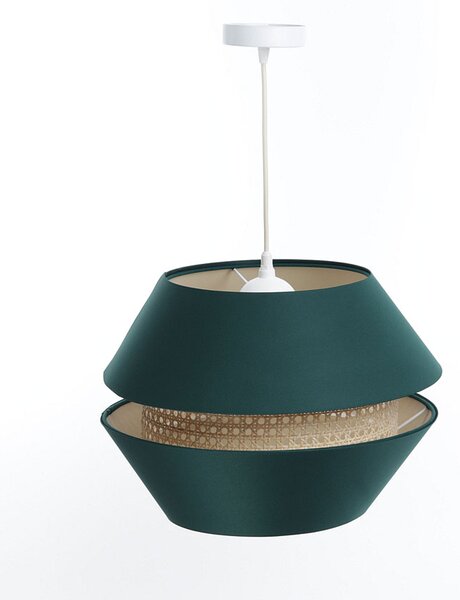 Zielona dwuczęściowa lampa wisząca w stylu boho - A350 D4-L16