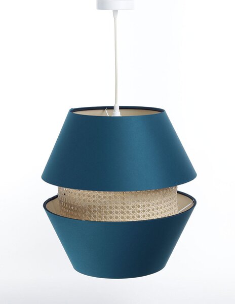 Niebieska lampa wisząca z dwuczęściowym kloszem - A349 F4-T80