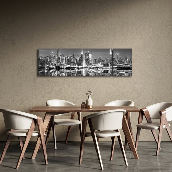 Obraz - Nowy Jork, czarno-biały (170x50 cm)