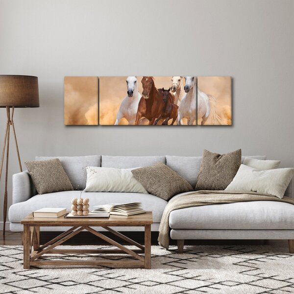 Obraz - Stado koni (170x50 cm)