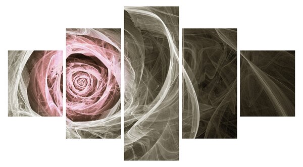 Obraz - Abstrakcyjny róż jasnoróżowy (125x70 cm)