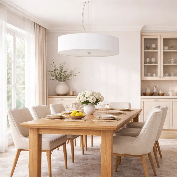 Lampa wisząca RING śnieżno biała 5xE27