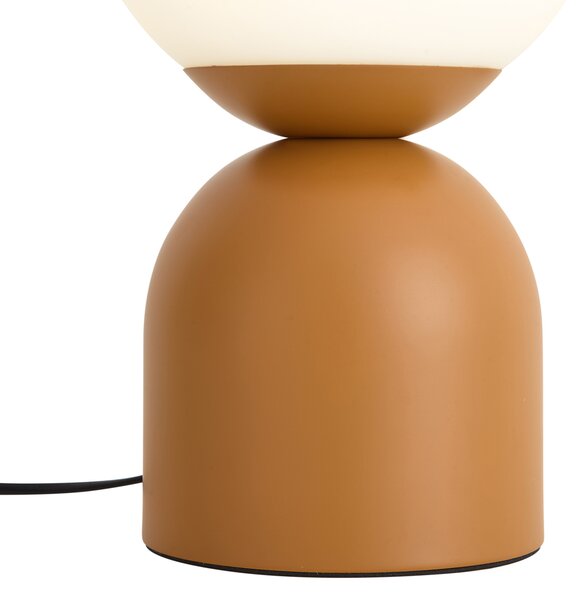 Lampa stołowa Hotel Chic pomarańczowa z opalowym szkłem - Pallon Trend