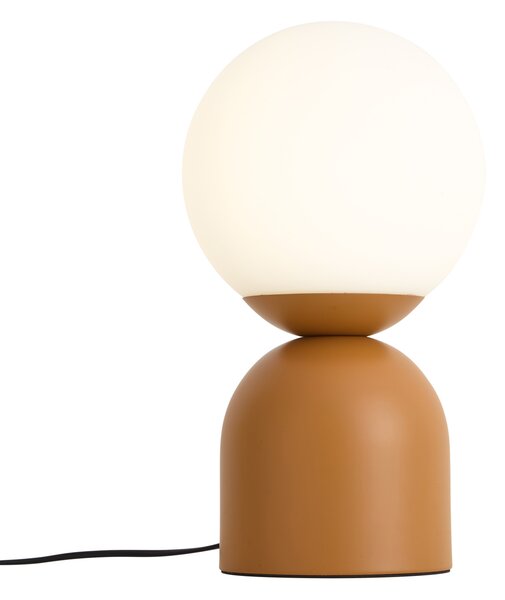 Lampa stołowa Hotel Chic pomarańczowa z opalowym szkłem - Pallon Trend