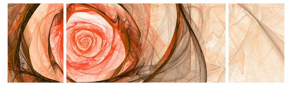 Obraz - Abstrakcyjny róż z białym tłem (170x50 cm)