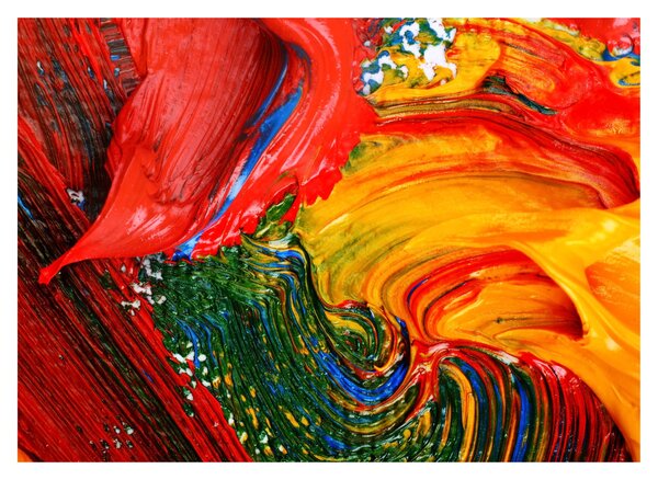 Obraz - Niebieska abstrakcja za pomocą pędzla (70x50 cm)