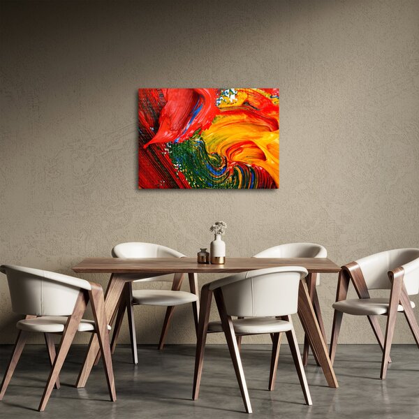 Obraz - Niebieska abstrakcja za pomocą pędzla (70x50 cm)
