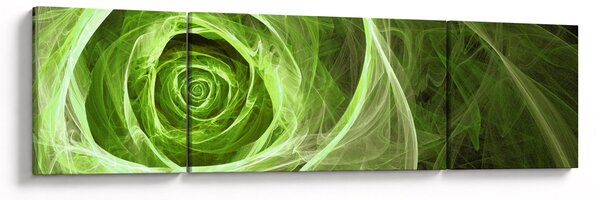 Obraz - Abstrakcyjny zielony róż (170x50 cm)
