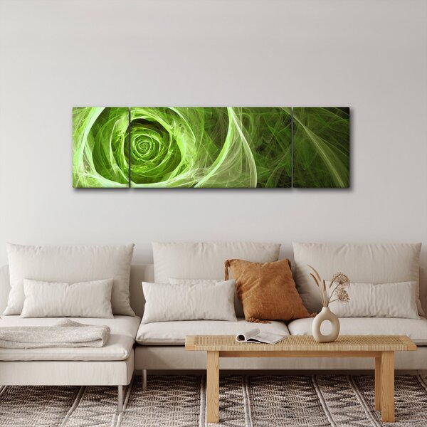 Obraz - Abstrakcyjny zielony róż (170x50 cm)
