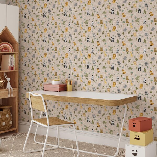 Tapety Parada zwierząt i liter, Tapety Do pokoju dziecięcego, a00400 : Uwalls.pl