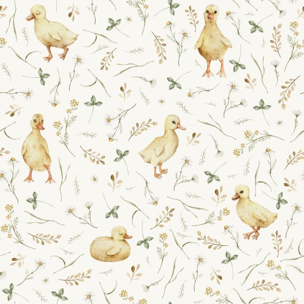 Tapeta do pokoju dziecka Little Ducks