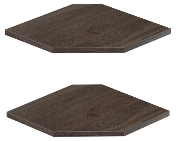 Nowoczesna Minimalistyczna Półka Narożna, Szara (30 cm)