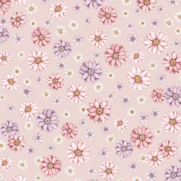 Tapeta do pokoju dziecka Purple Garden Champagne Pink Dekorillo
