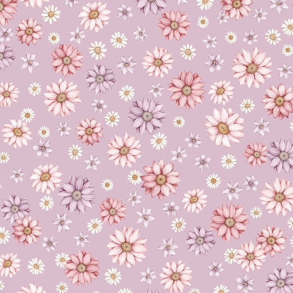 Tapeta do pokoju dziecka Purple Garden Fiolet Dekorillo