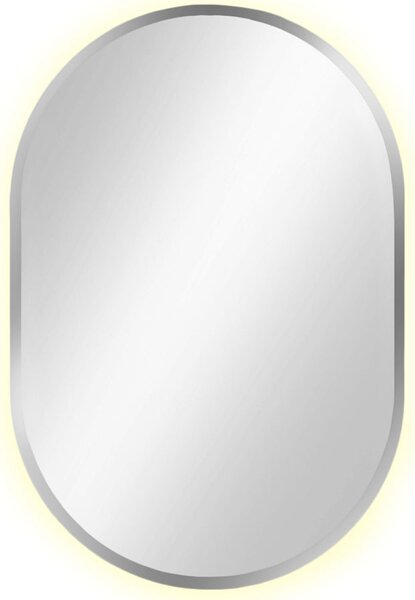 Srebrne podświetlane lustro 95x40 cm - Fonsi 3X