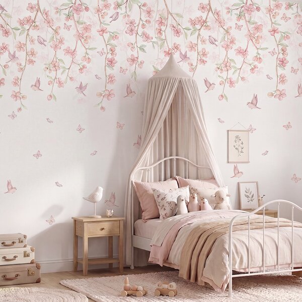 Tapeta do pokoju dziecka Sakura Pastelowa