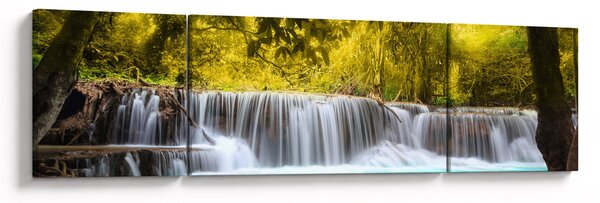 Obraz - Wodospad w jasnych kolorach (170x50 cm)