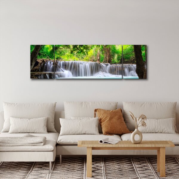 Obraz - Wodospad, turkusowy (170x50 cm)