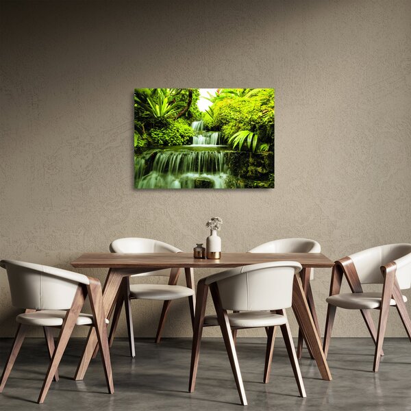 Obraz na szkle - Indonezyjskie wodospady (70x50 cm)