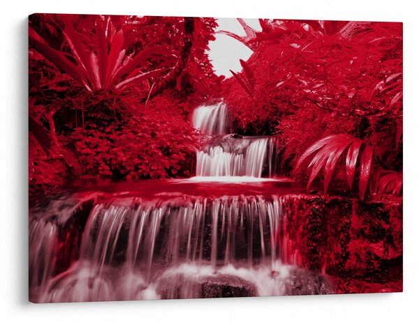 Obraz - Indonezyjskie wodospady w kolorze czerwonym (70x50 cm)