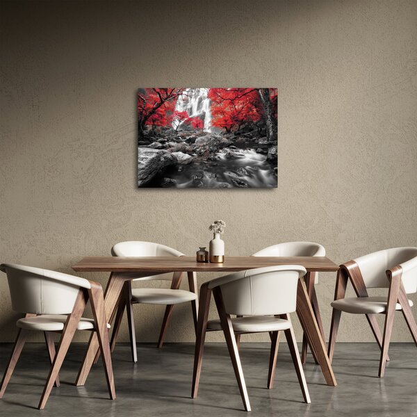 Obraz - Wodospady w jesiennym krajobrazie (70x50 cm)
