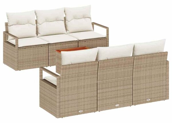 Zestaw Mebli Ogrodowych Komplet Ogrodowy 7-Częściowy Rattan Na Taras Balkon Ogród