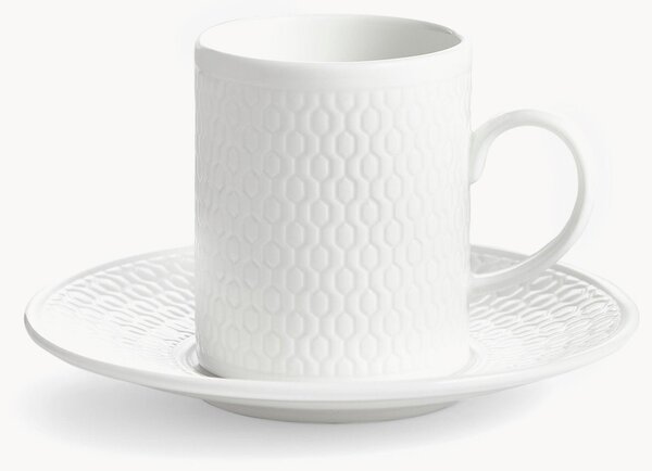 Filiżanka ze spodkiem ze szkła porcelanowego Gio