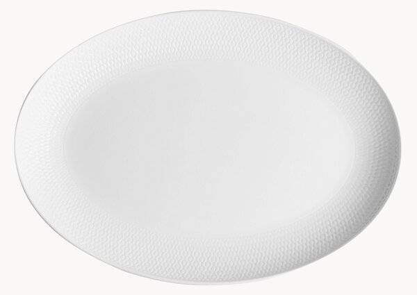 Talerz owalny z porcelany kostnej Gio