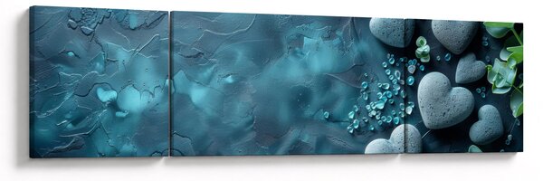 Obraz - Kamienie w kształcie serca (170x50 cm)