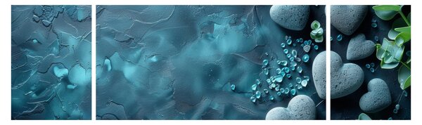 Obraz - Kamienie w kształcie serca (170x50 cm)