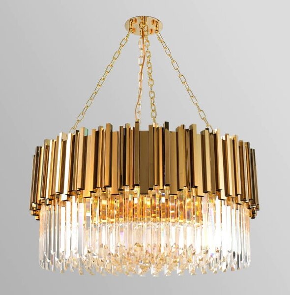 Impera Beta 75 Brass - luksusowy żyrandol kryształowy do nowoczesnego salonu domodes