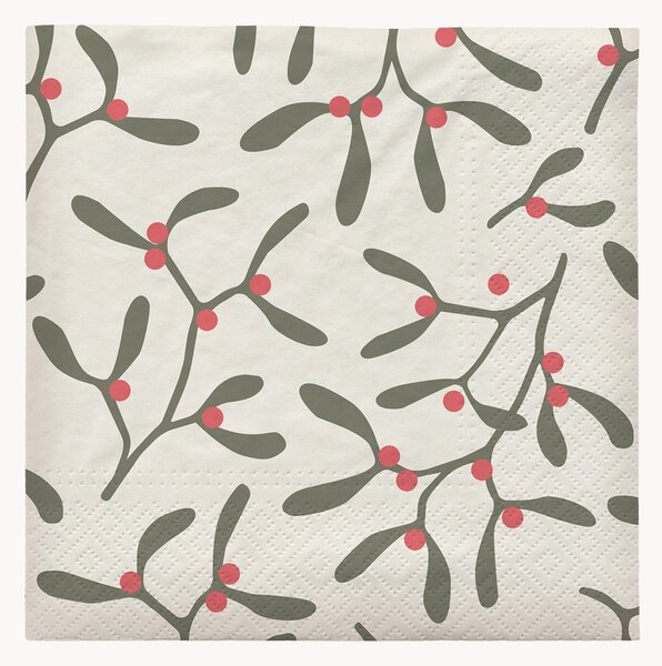 Komplet serwetek z papieru Mistletoe, 20 elem