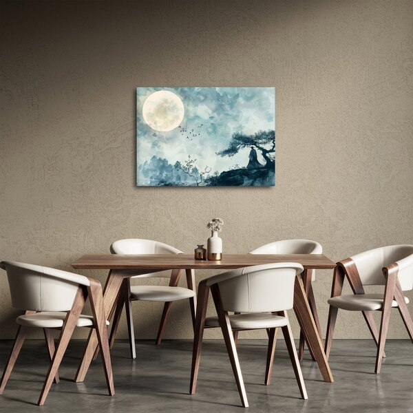 Obraz - Malowanie księżyca w pełni (70x50 cm)