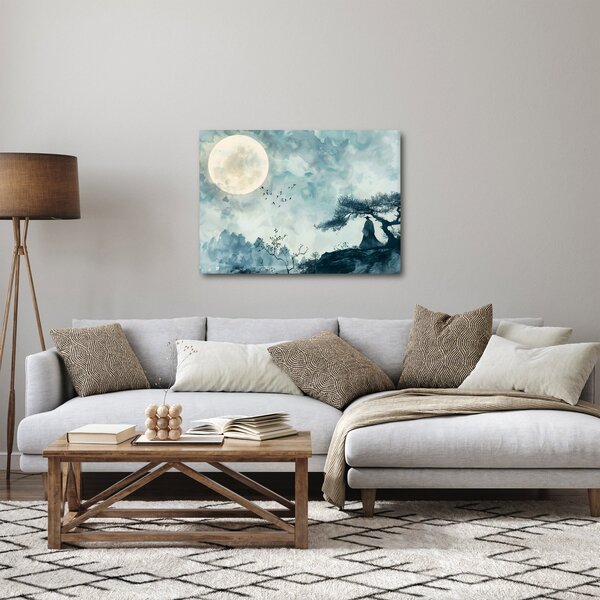 Obraz - Malowanie księżyca w pełni (70x50 cm)