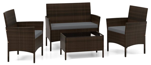 Zestaw mebli ogrodowych - sofa stolik i 2 fotele