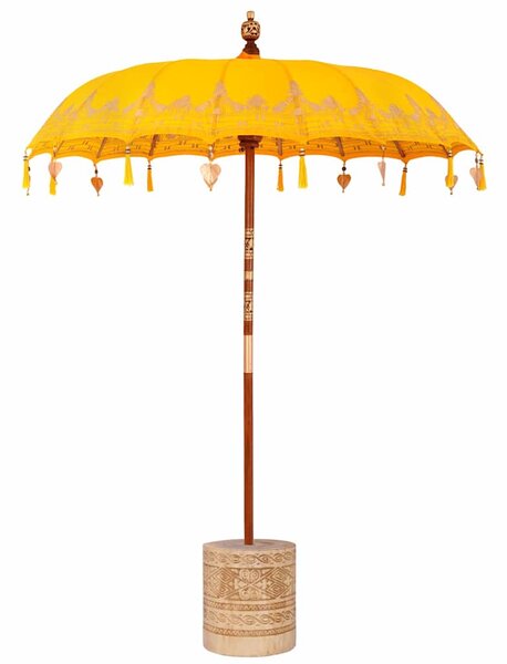 Baliński Parasol z Bazą Żółty 185 x 185 x 260 cm