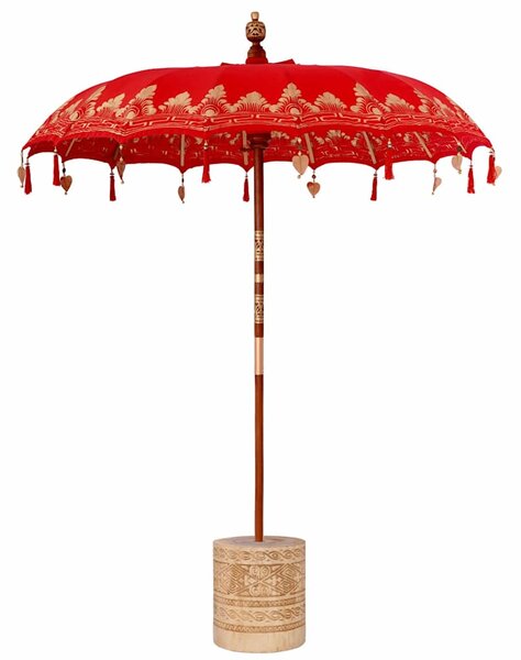 Baliński Parasol z Bazą Czerwony 185 x 185 x 260 cm