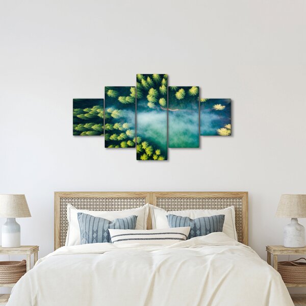 Obraz - Las spowity mgłą (125x70 cm)