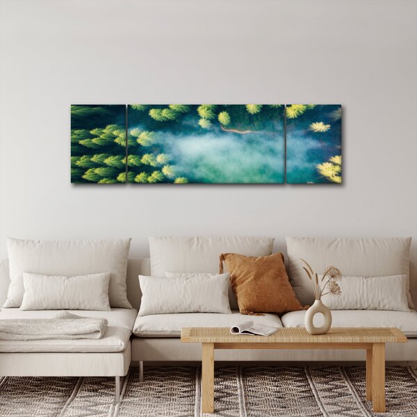 Obraz - Las spowity mgłą (170x50 cm)