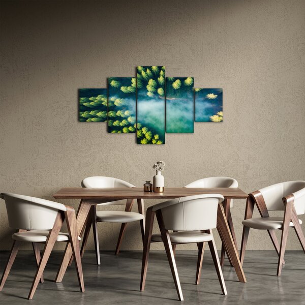 Obraz - Las spowity mgłą (125x70 cm)