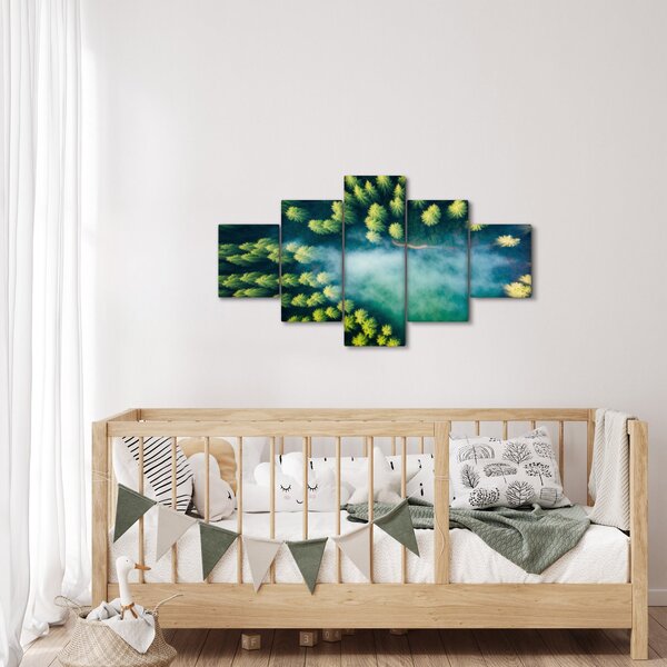 Obraz - Las spowity mgłą (125x70 cm)