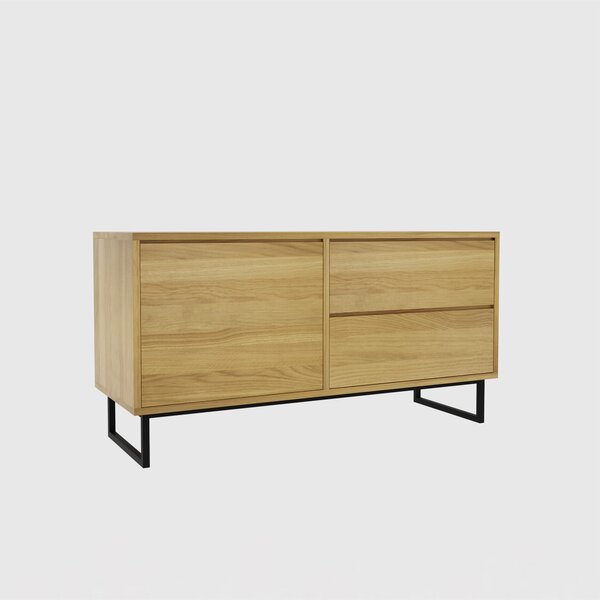 Szafka RTV Fierra Loft I, Szafka RTV drewniana pod Telewizor o szerokości 127 cm
