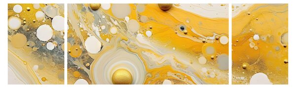 Obraz - Abstrakcyjne tło ze złotą dekoracją (170x50 cm)