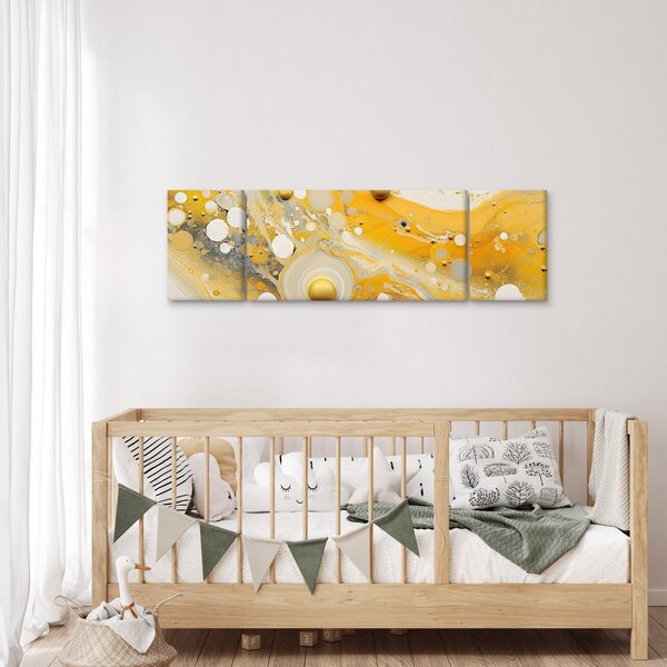 Obraz - Abstrakcyjne tło ze złotą dekoracją (170x50 cm)