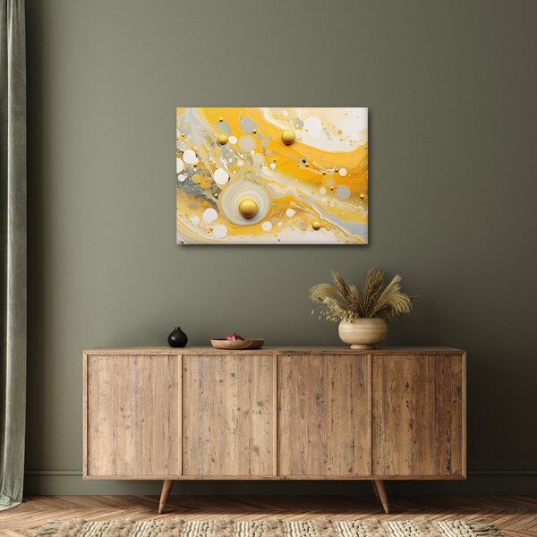Obraz - Abstrakcyjne tło ze złotą dekoracją (70x50 cm)