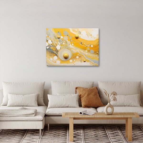 Obraz - Abstrakcyjne tło ze złotą dekoracją (70x50 cm)